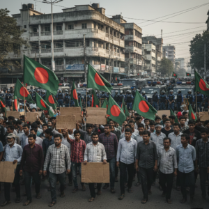 Public protest in Dhaka