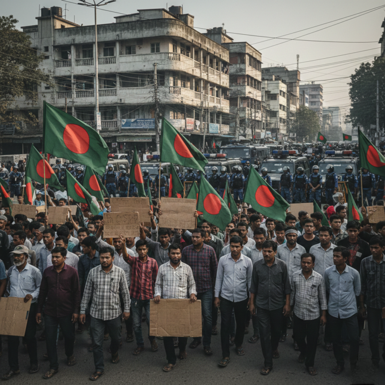 Public protest in Dhaka