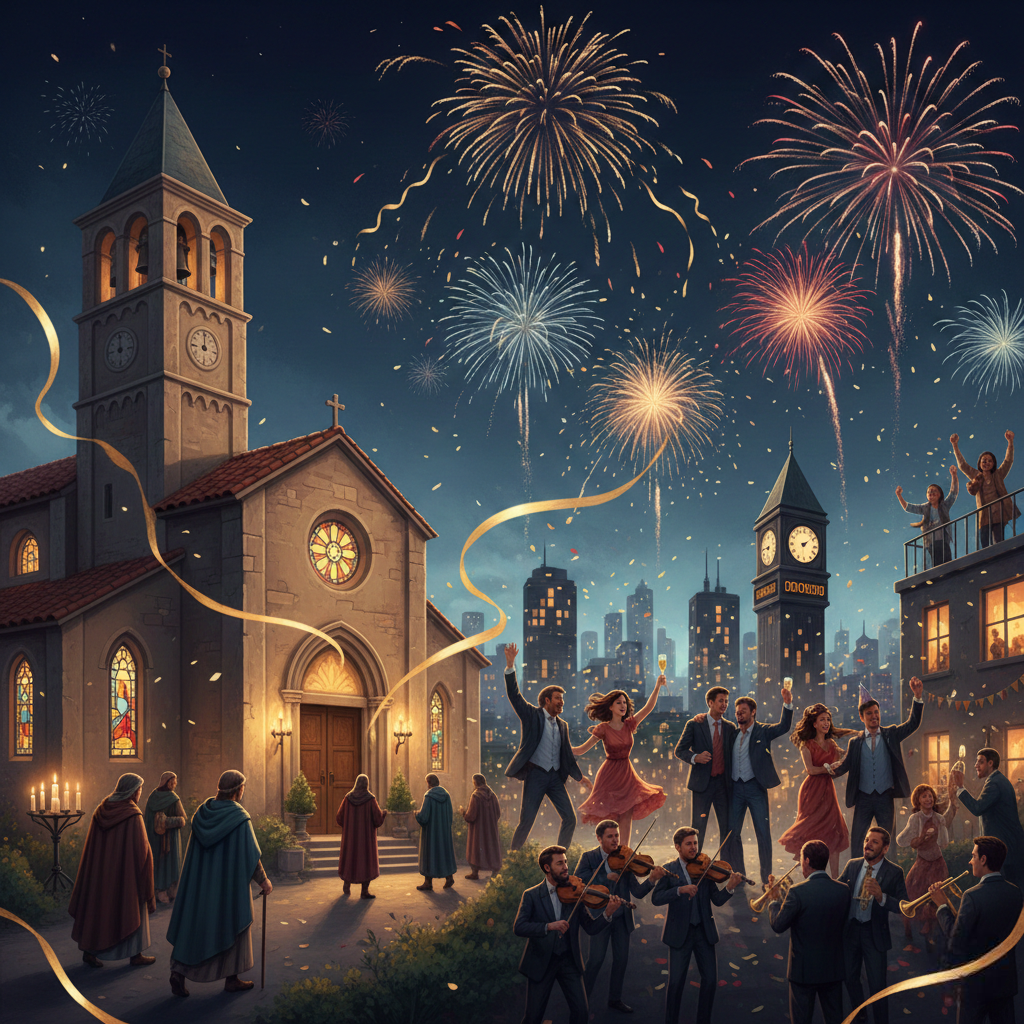 Saint Sylvester’s Day celebration representing New Year’s Eve and Old Year’s Night traditions