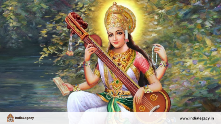 Basant Panchami festival celebration with Maa Saraswati and yellow theme indialegacy