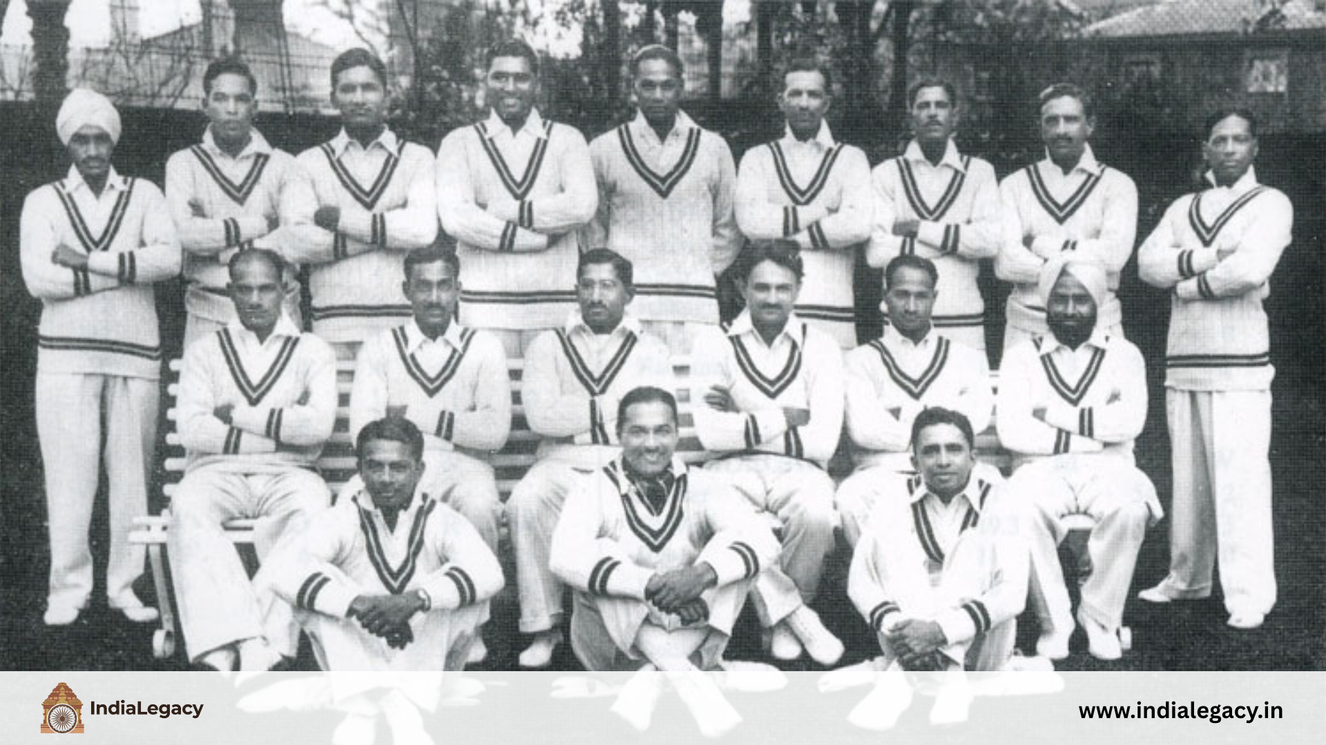 Vintage photo of early Indian cricket team, foundation of Indian cricket game legacy – IndiaLegacy