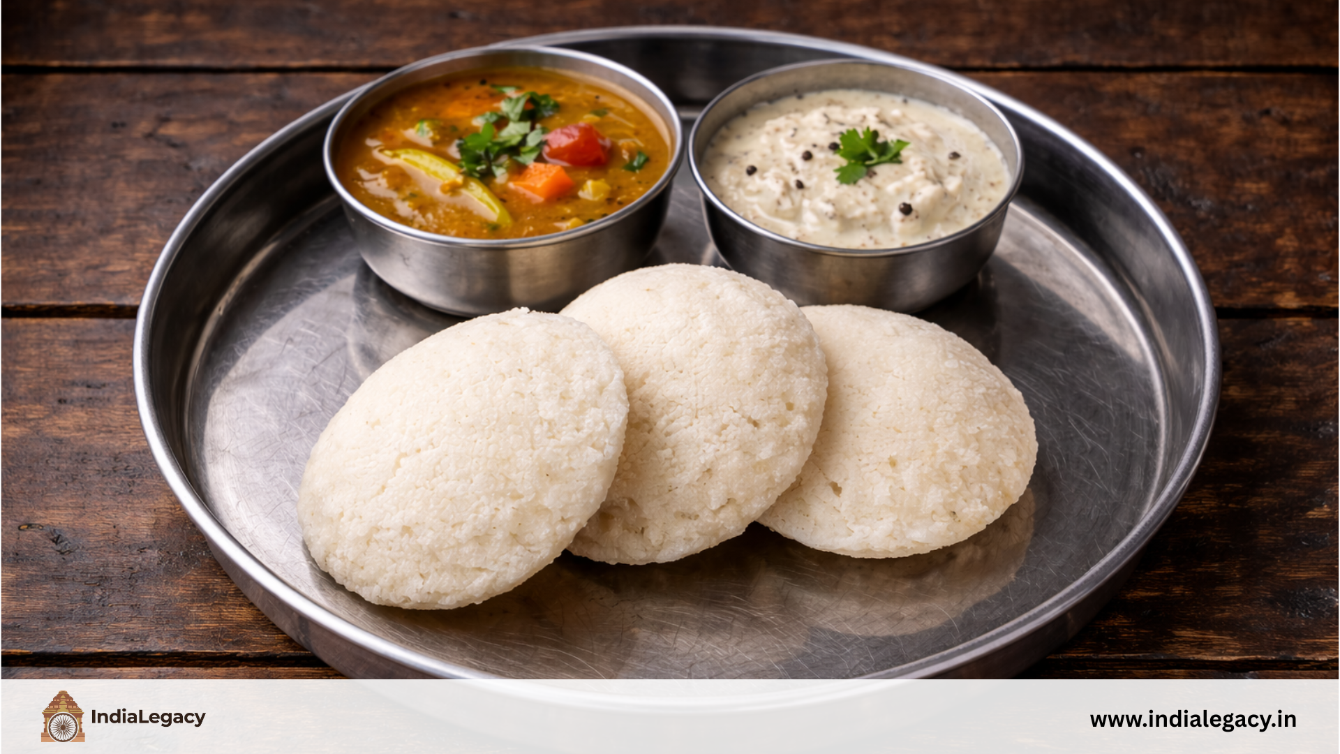 Soft idli with sambar South Indian breakfast