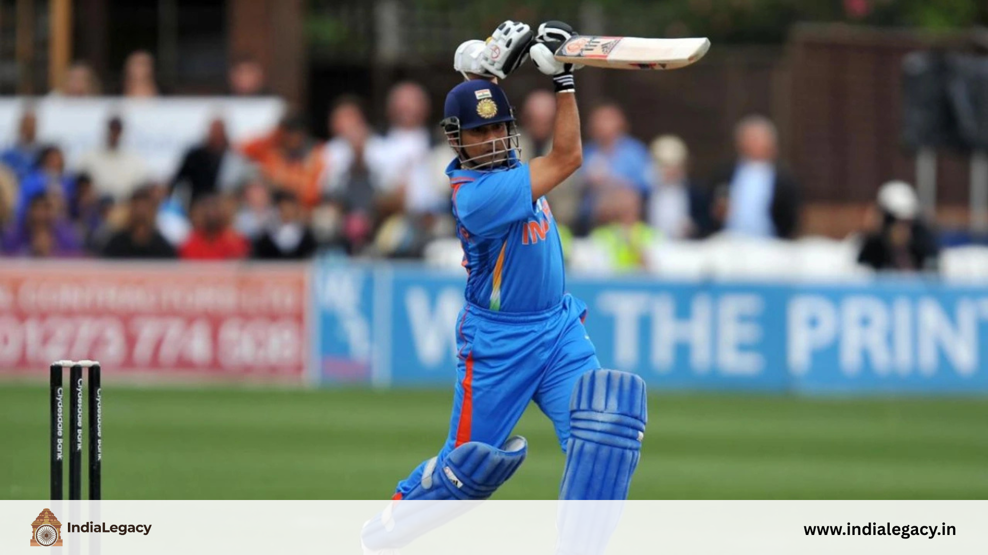 Sachin Tendulkar playing a classic batting shot, legendary icon of Indian cricket history – IndiaLegacy